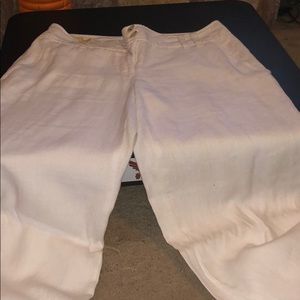 Michael kors mk white linen pants worn once size 8